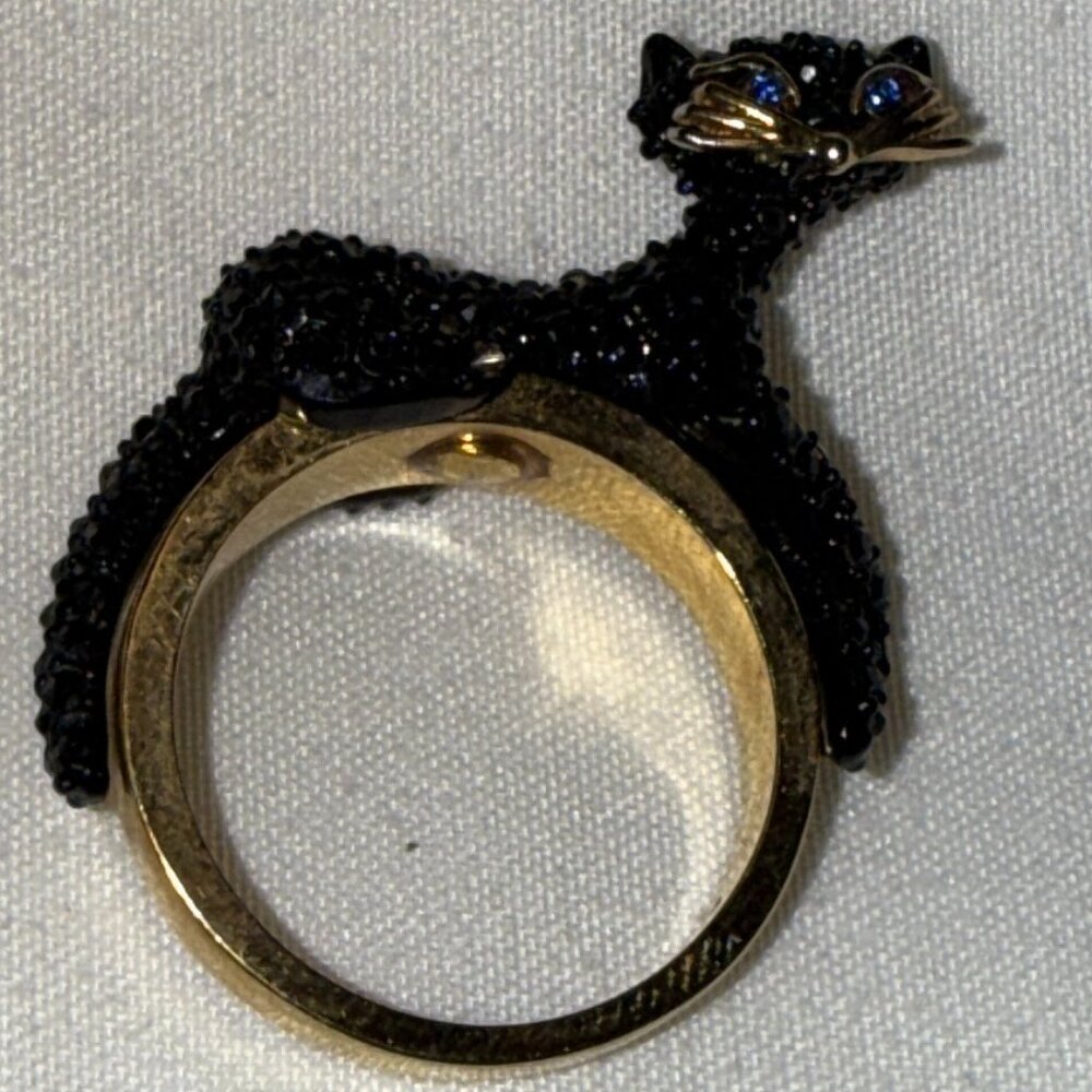 VERY RARE Kate Spade Jazz Things Up Cat Ring, size 7
